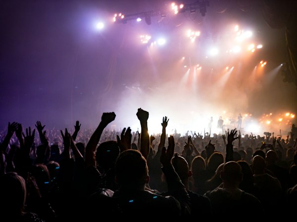 Concert stage with lights